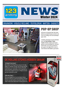 Het laatste nieuws van drukwerk, visuele reclame, textieldruk, bedrukte matten tot en met gadgets.