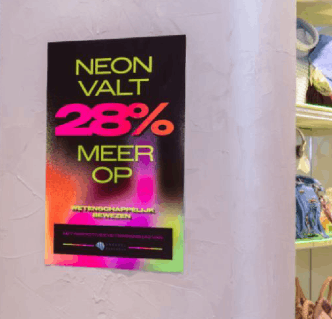 Drukwerk, drukken of bedrukken in fluo print 