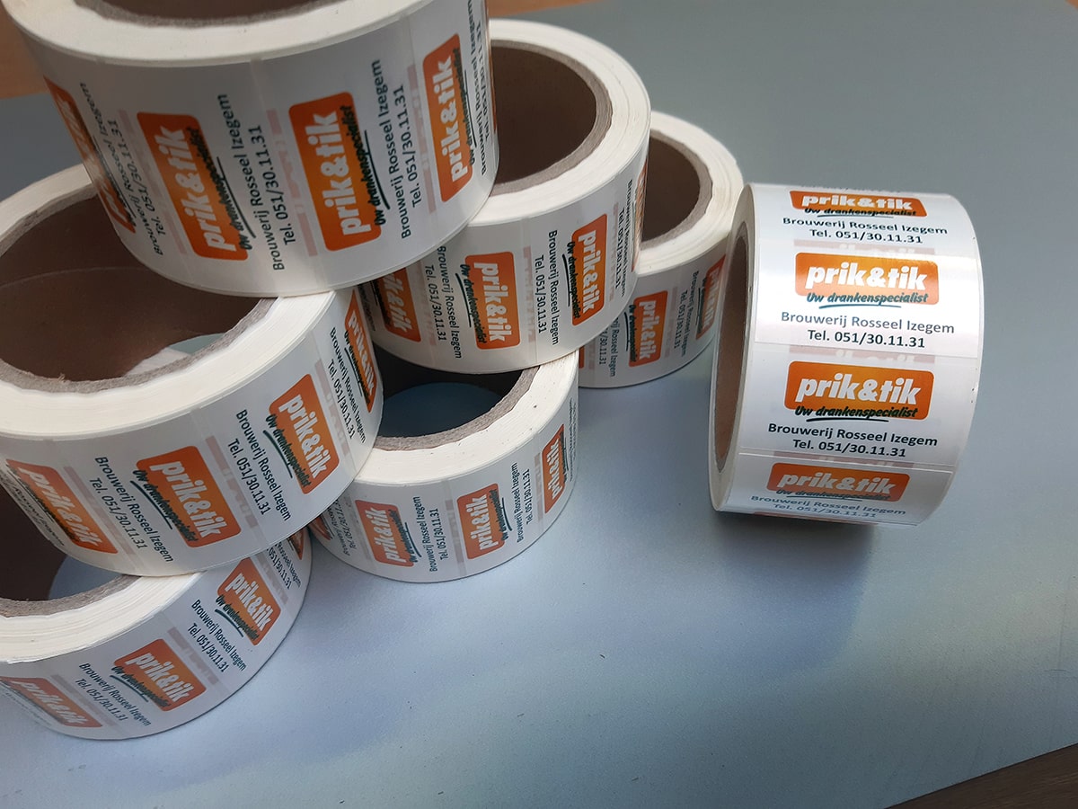 Drukken van stickers op rol